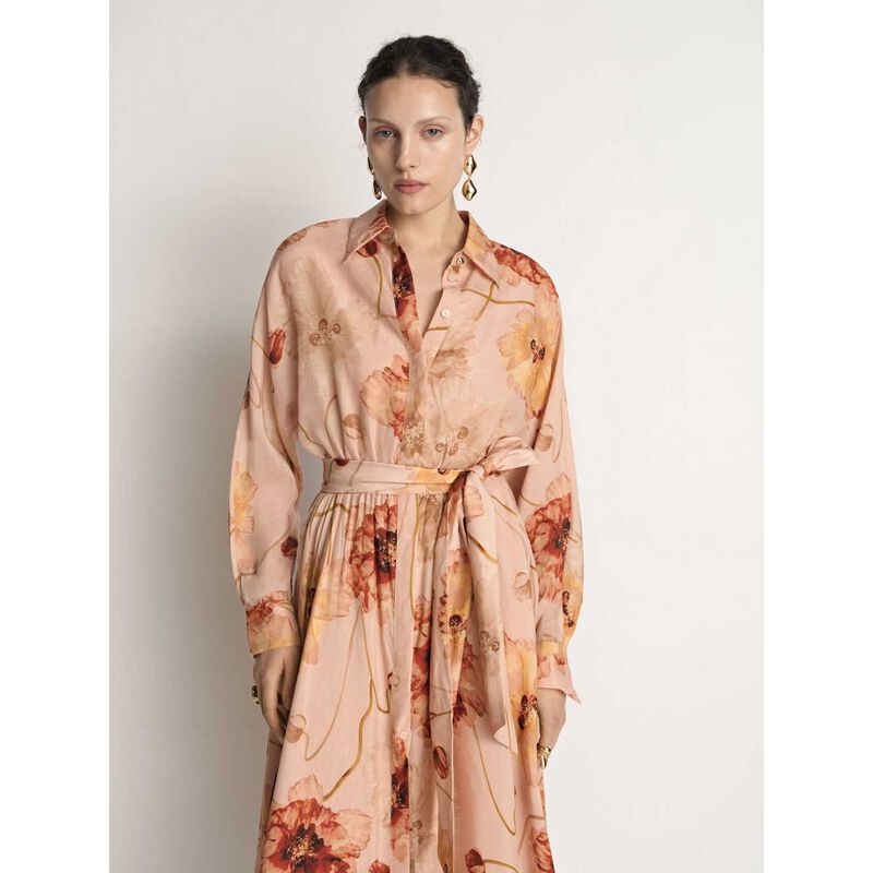 Veronika Maine Whisper Poppy Shirtdress image number 3